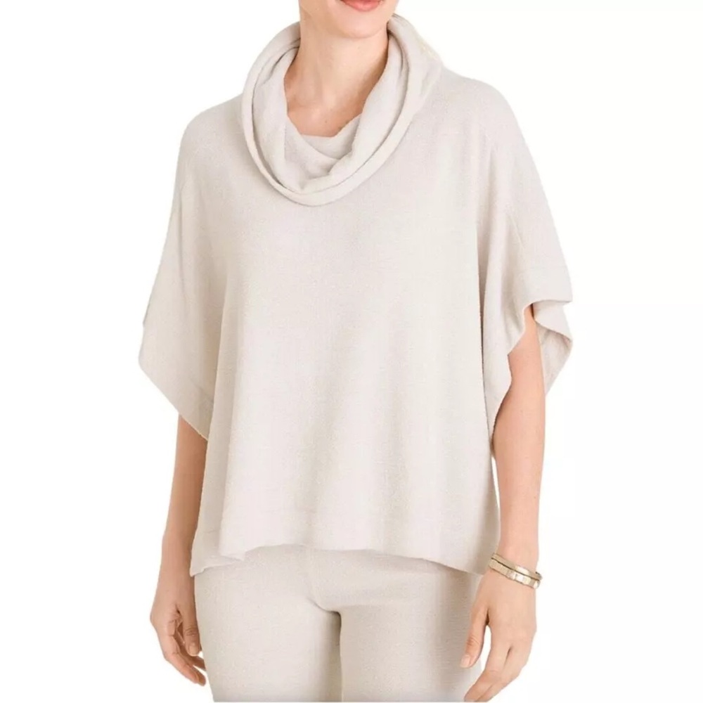 Barefoot Dreams Short Sleeve Cowl Neck Top